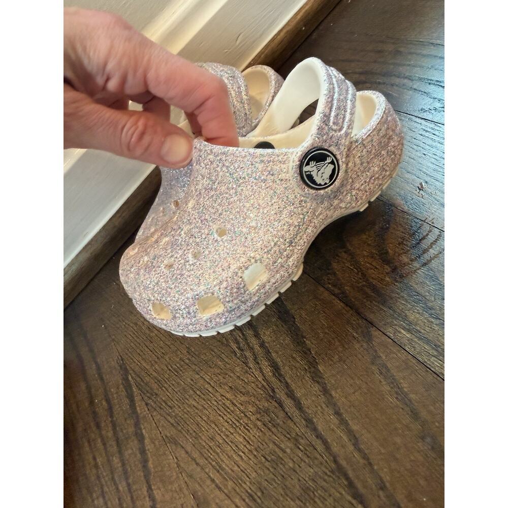 Crocs Classic Slip On Glitter Croc Little Girls Sz C6 NWOT NEW